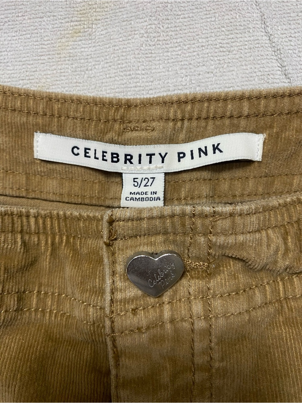 Celebrity Pink Tan Corduroy Wide Leg Pants 5/27 - Picture 3 of 7